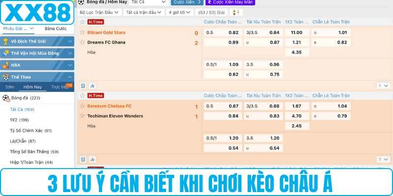 3 lưu ý cần biết khi chơi kèo châu Á