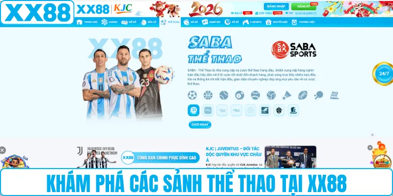 Khám phá các sảnh thể thao tại XX88