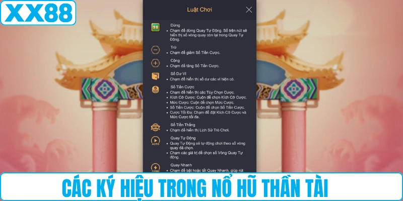 Các ký hiệu trong game nổ hũ Thần Tài