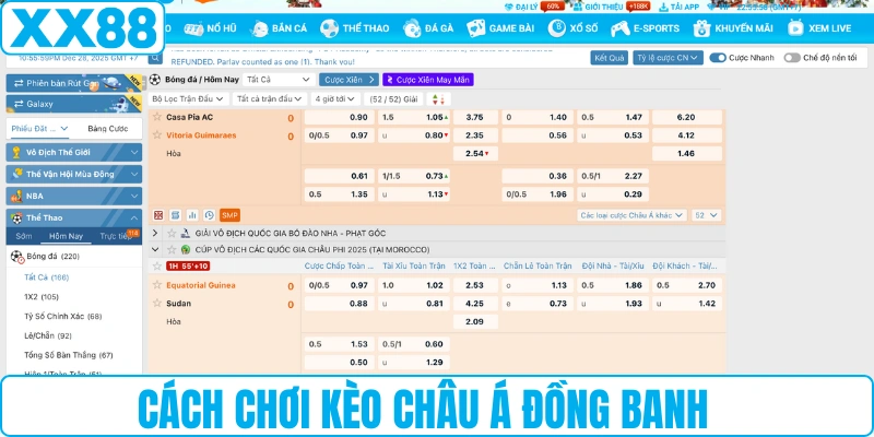 Cách chơi kèo châu Á đồng banh